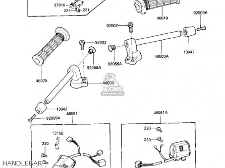 HANDLEBAR - ZX600B1 NINJA 600RX 1987 USA CALIFORNIA