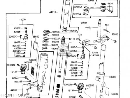 FRONT FORK - ZX600B1 NINJA 600RX 1987 USA CALIFORNIA