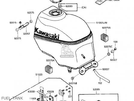 FUEL TANK - ZX600B1 NINJA 600RX 1987 USA CALIFORNIA