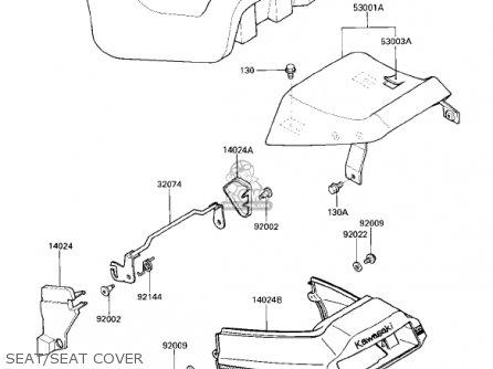 SEAT/SEAT COVER - ZX600B1 NINJA 600RX 1987 USA CALIFORNIA