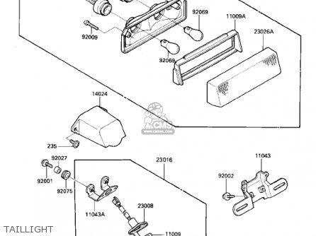 TAILLIGHT - ZX600B1 NINJA 600RX 1987 USA CALIFORNIA
