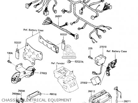 CHASSIS ELECTRICAL EQUIPMENT - ZX600B1 NINJA 600RX 1987 USA CALIFORNIA