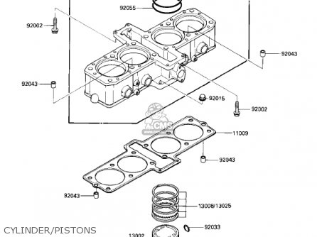 CYLINDER/PISTONS - ZX600B1 NINJA 600RX 1987 USA CALIFORNIA