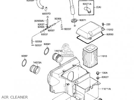 AIR CLEANER - ZX600B1 NINJA 600RX 1987 USA CALIFORNIA