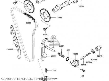 CAMSHAFTS/CHAIN/TENSIONER - ZX600B1 NINJA 600RX 1987 USA CALIFORNIA