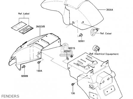 FENDERS - ZX600B1 NINJA 600RX 1987 USA CALIFORNIA