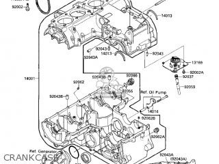 CRANKCASE - ZX600B1 NINJA 600RX 1987 USA CALIFORNIA