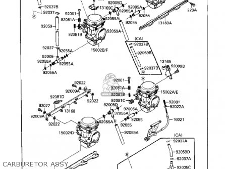 CARBURETOR ASSY - ZX600B1 NINJA 600RX 1987 USA CALIFORNIA
