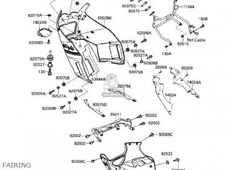 FAIRING - ZX600B1 NINJA 600RX 1987 USA CALIFORNIA