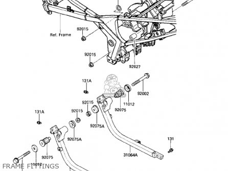 FRAME FITTINGS - ZX600B1 NINJA 600RX 1987 USA CALIFORNIA