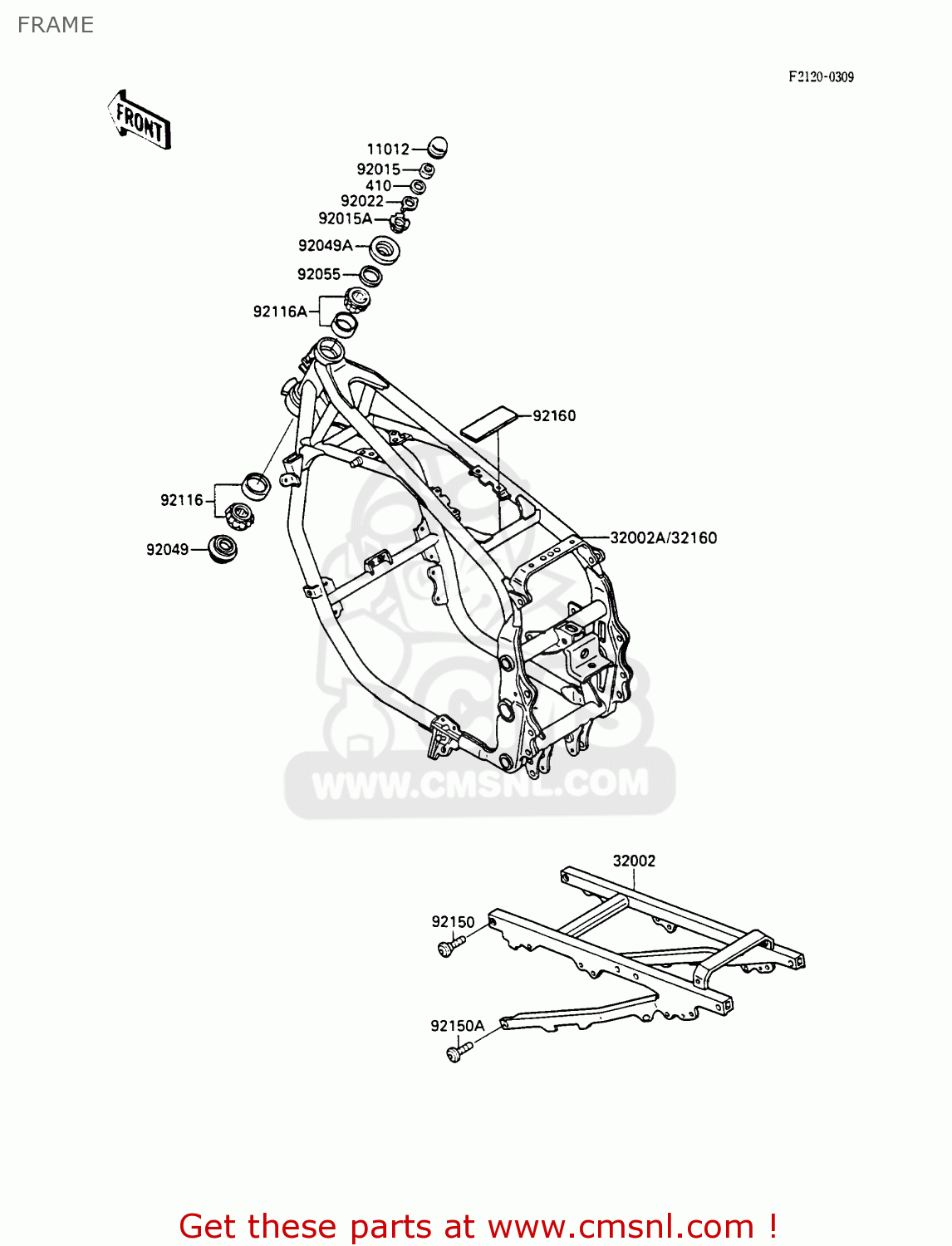 FRAME ZX600C1 GPX600R 1988 EUROPE UK FR FG GR IT NR SD SP ST