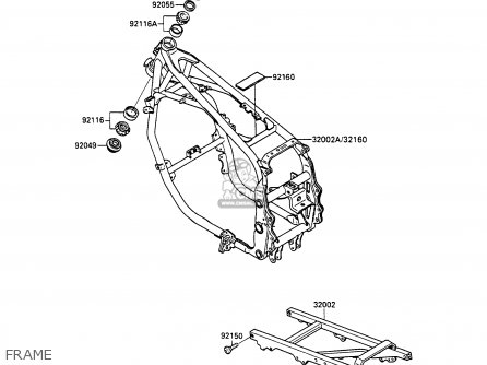 FRAME - ZX600C1 GPX600R 1988 EUROPE UK FR FG GR IT NR SD SP ST