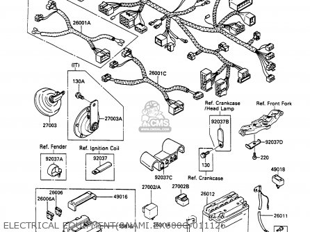 ELECTRICAL EQUIPMENT(&NAMI.ZX600C-011126 - ZX600C1 GPX600R 1988 EUROPE UK FR FG GR IT NR SD SP ST