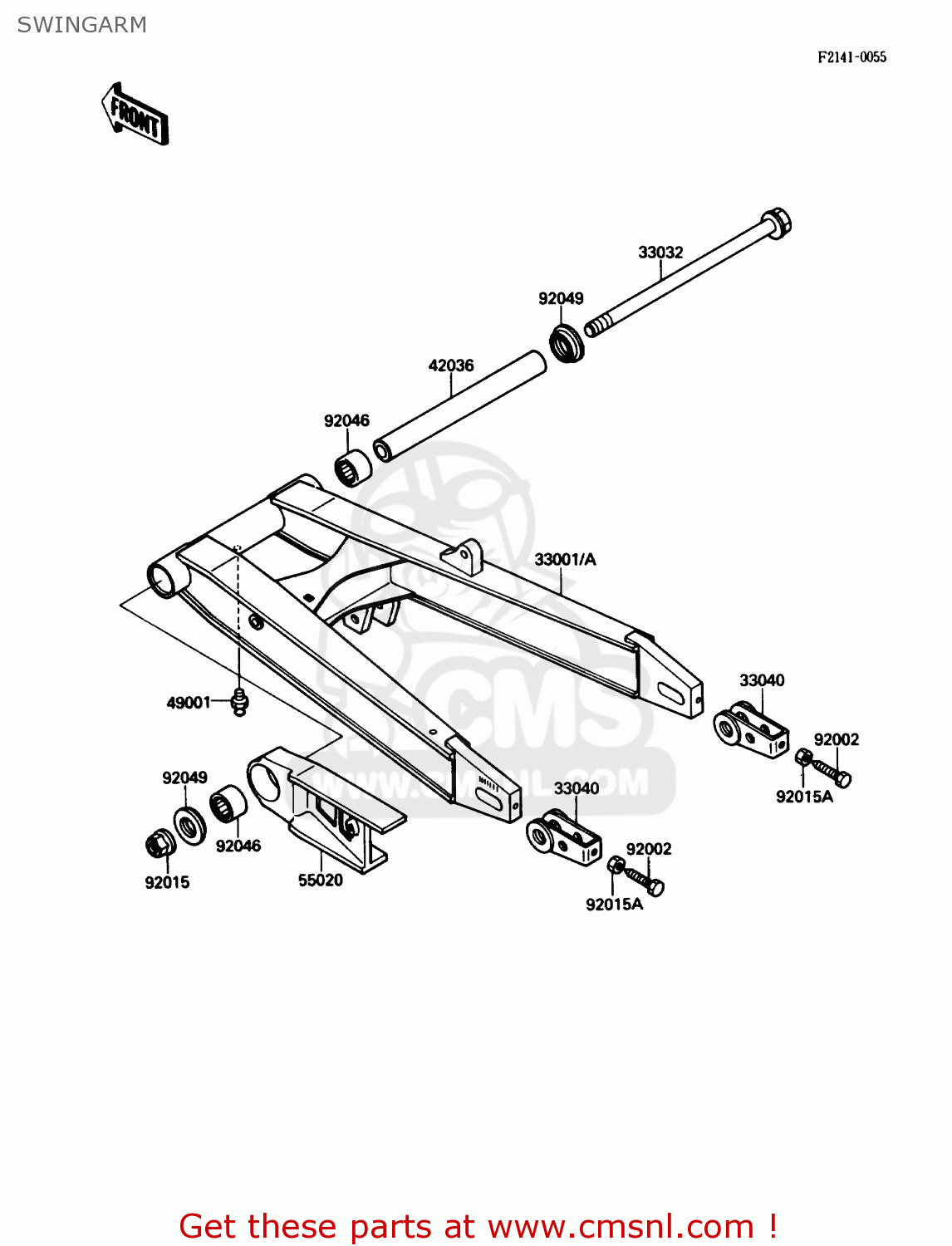 SWINGARM ZX600C1 NINJA 600R 1988 USA CALIFORNIA CANADA
