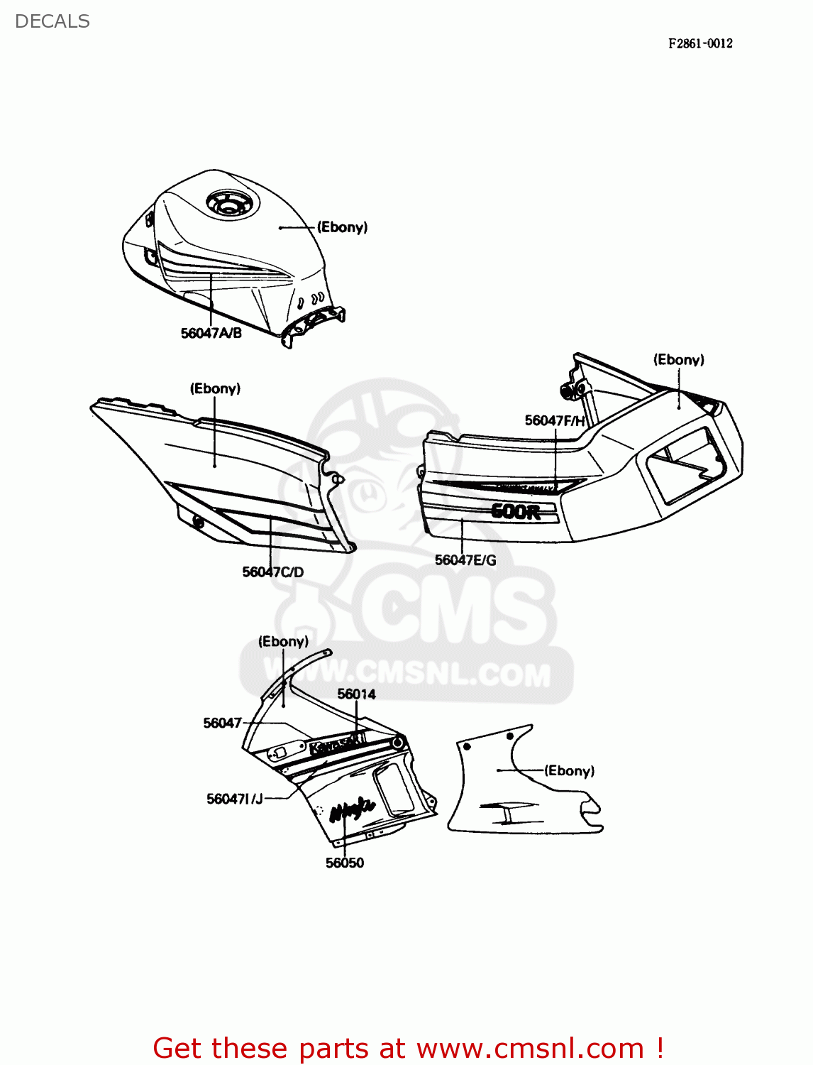 DECALS ZX600C1 NINJA 600R 1988 USA CALIFORNIA CANADA