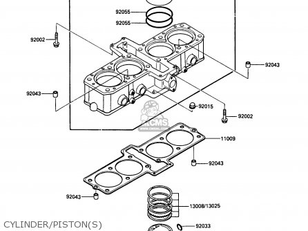 CYLINDER/PISTON(S) - ZX600C1 NINJA 600R 1988 USA CALIFORNIA CANADA