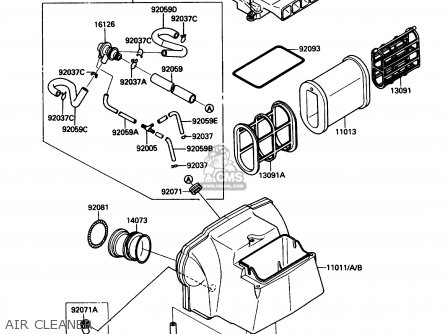 AIR CLEANER - ZX600C1 NINJA 600R 1988 USA CALIFORNIA CANADA