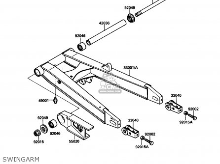 SWINGARM - ZX600C1 NINJA 600R 1988 USA CALIFORNIA CANADA