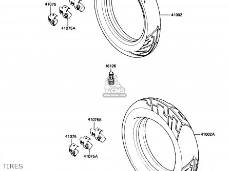TIRES - ZX600C1 NINJA 600R 1988 USA CALIFORNIA CANADA