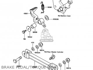 BRAKE PEDAL/TORQUE LINK - ZX600C1 NINJA 600R 1988 USA CALIFORNIA CANADA