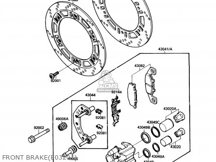 FRONT BRAKE(E03201) - ZX600C1 NINJA 600R 1988 USA CALIFORNIA CANADA