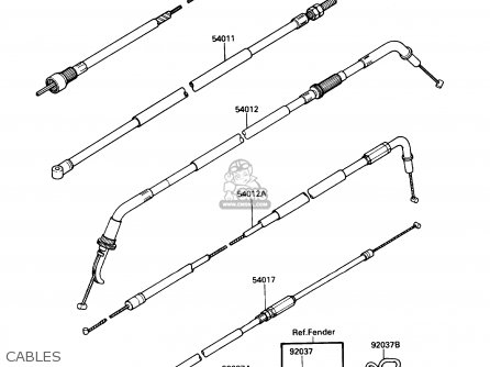 CABLES - ZX600C1 NINJA 600R 1988 USA CALIFORNIA CANADA