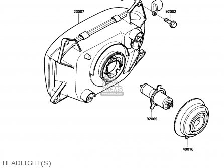 HEADLIGHT(S) - ZX600C1 NINJA 600R 1988 USA CALIFORNIA CANADA
