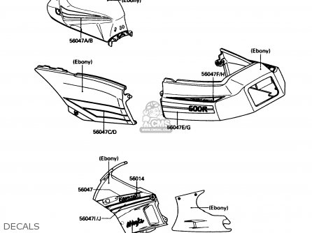 DECALS - ZX600C1 NINJA 600R 1988 USA CALIFORNIA CANADA