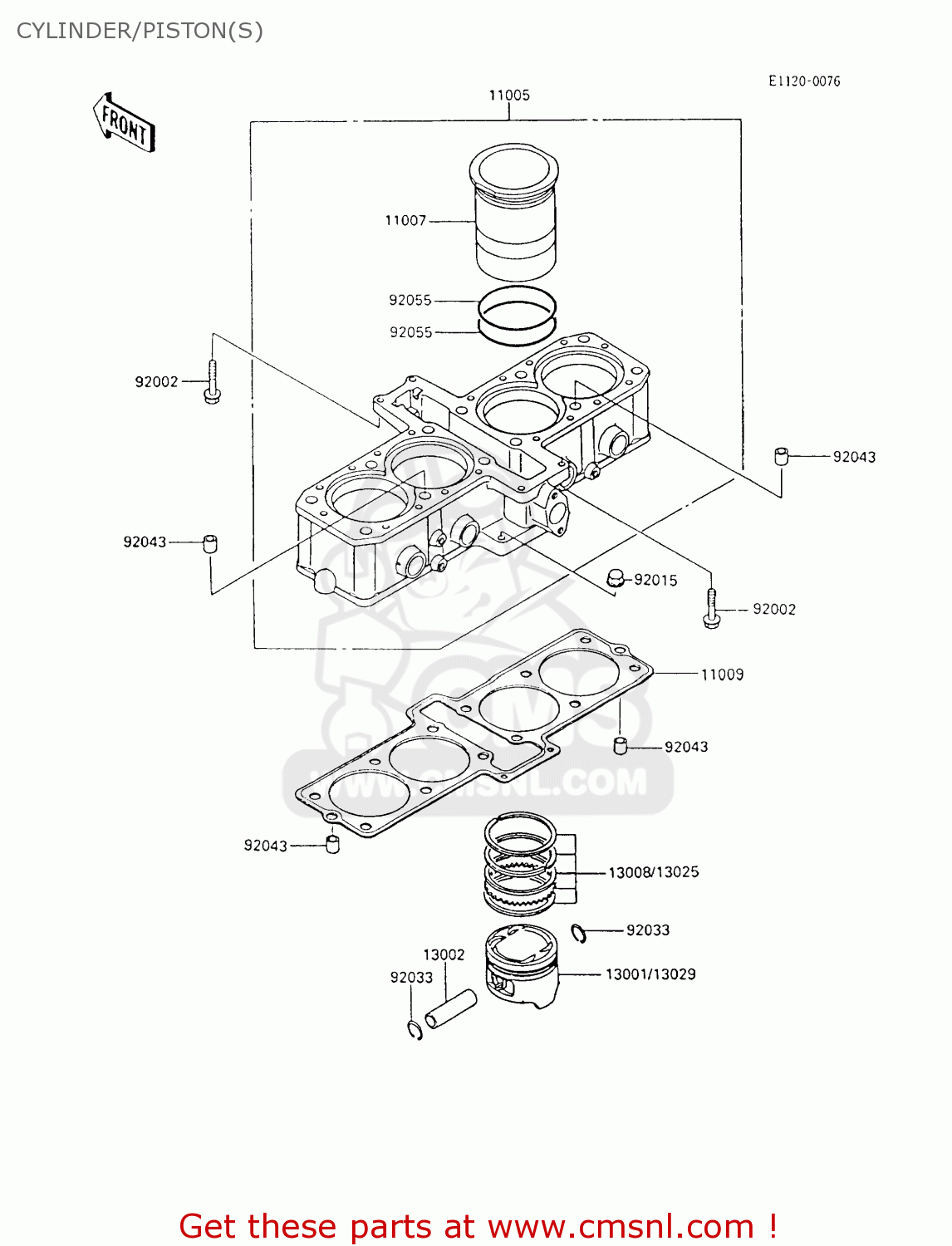 CYLINDER/PISTON(S) ZX600C10 GPX600R 1997 FG