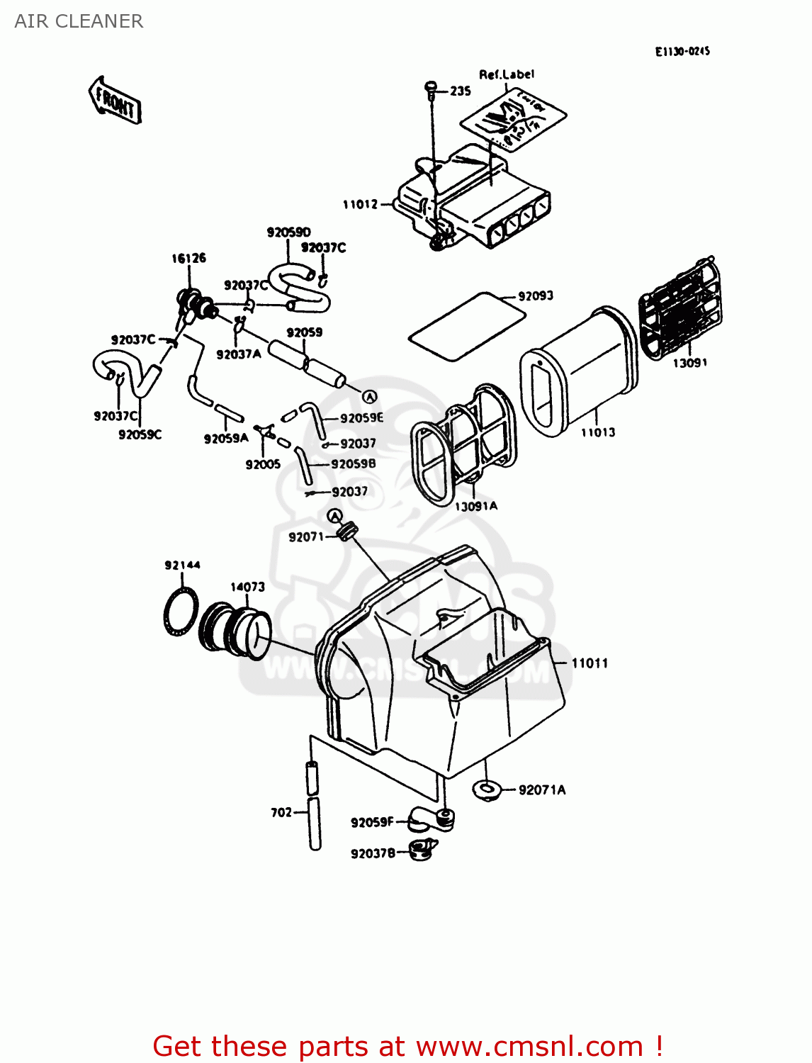 AIR CLEANER ZX600C10 GPX600R 1997 FG
