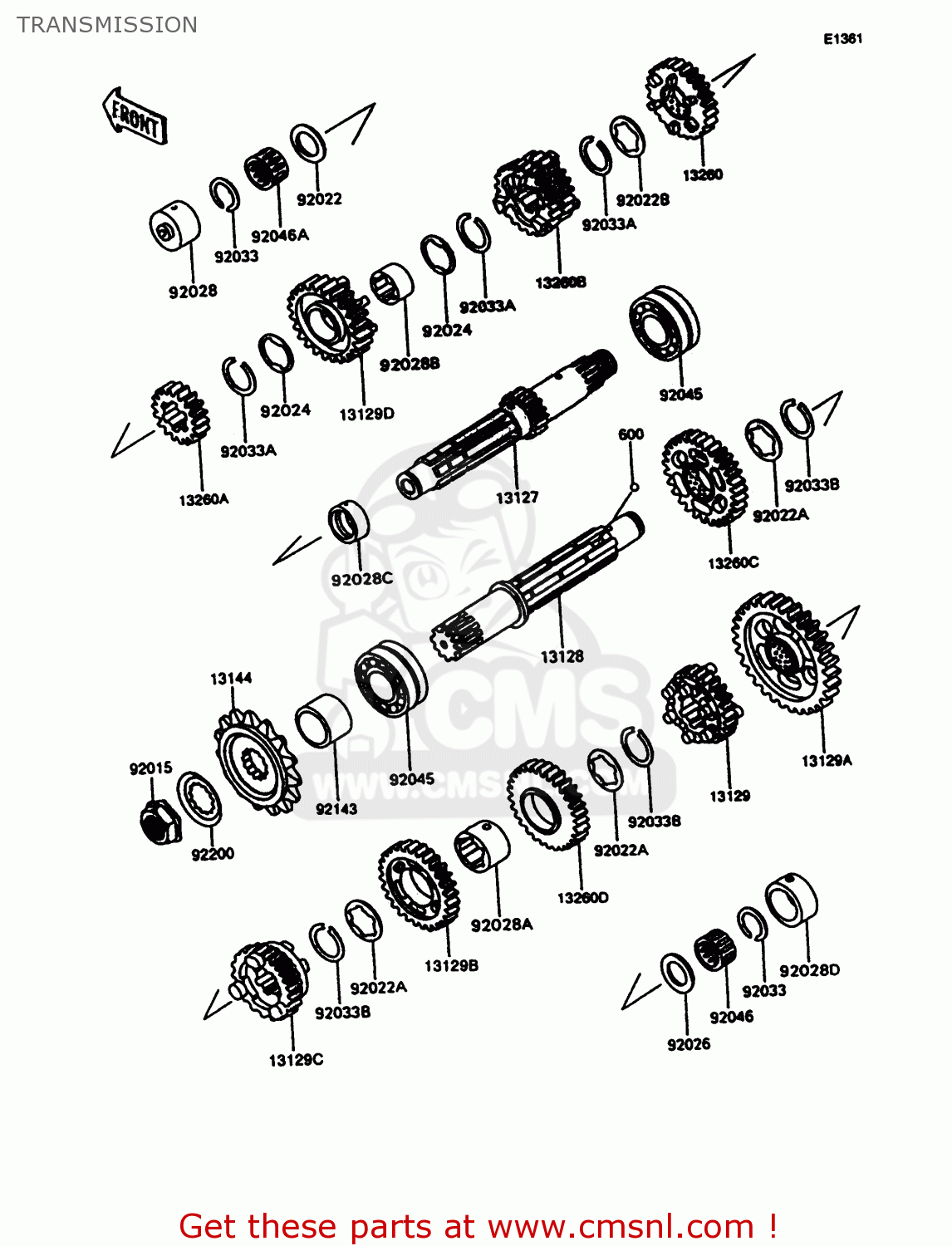 TRANSMISSION ZX600C10 GPX600R 1997 FG