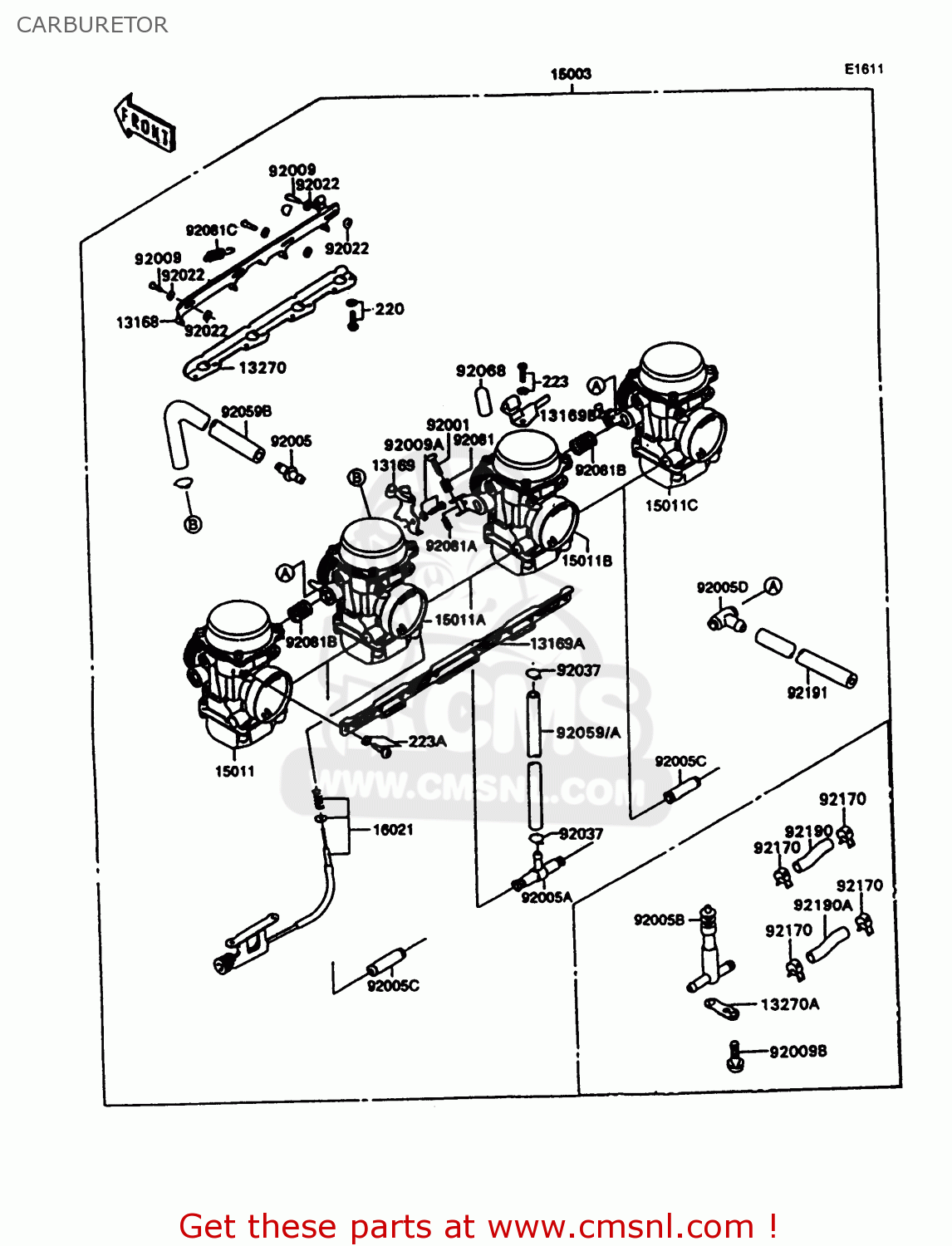 CARBURETOR ZX600C10 GPX600R 1997 FG