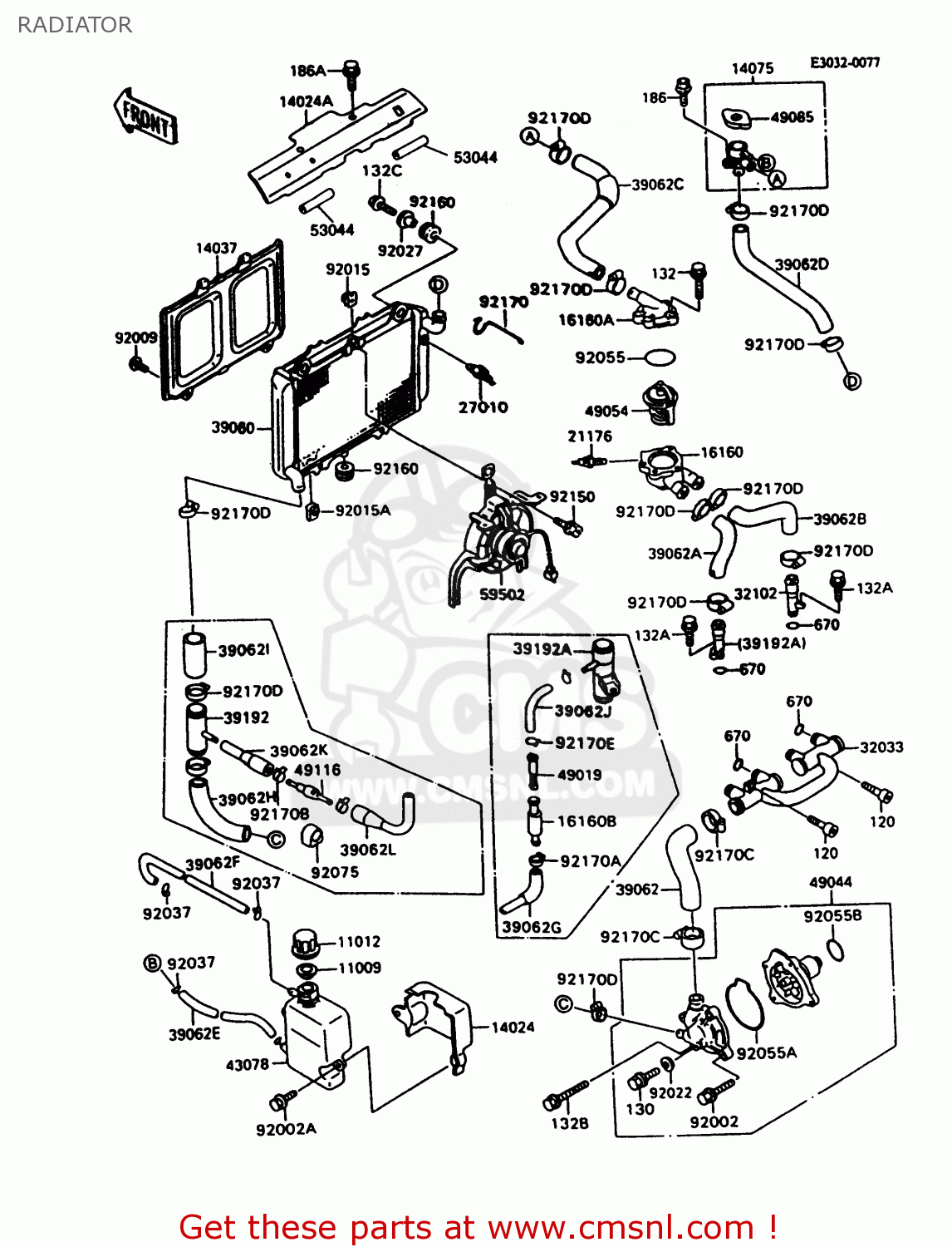 RADIATOR ZX600C10 GPX600R 1997 FG