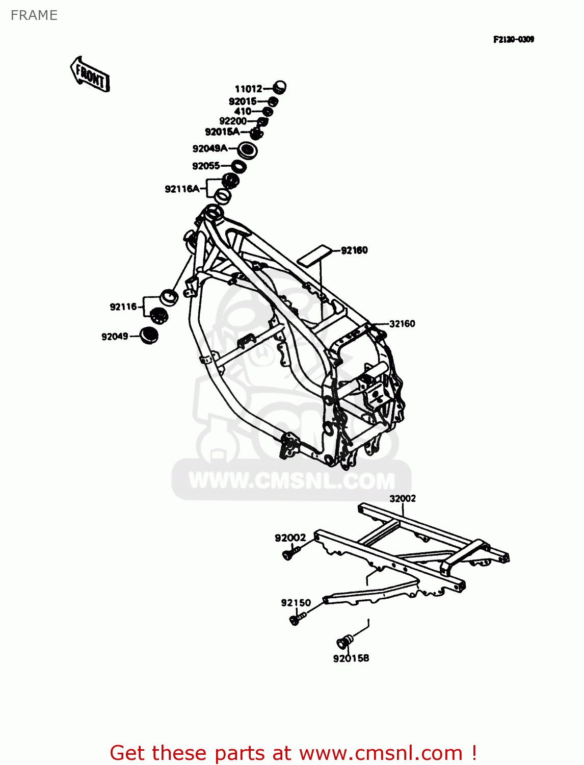 FRAME ZX600C10 GPX600R 1997 FG