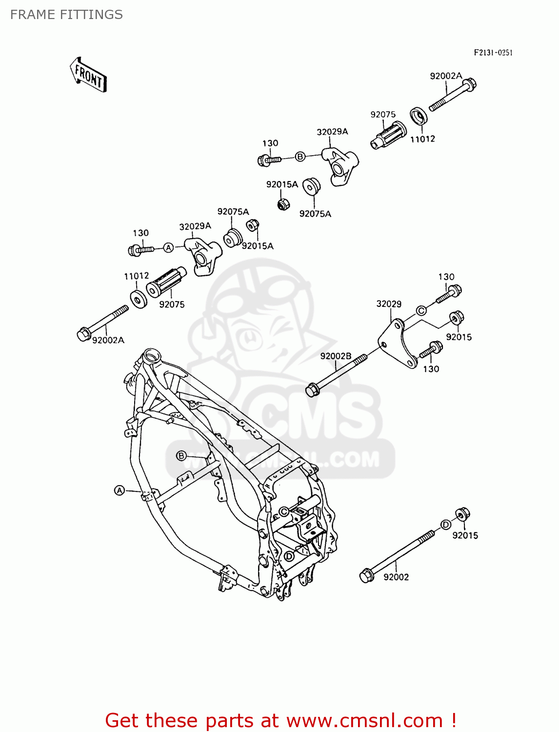FRAME FITTINGS ZX600C10 GPX600R 1997 FG