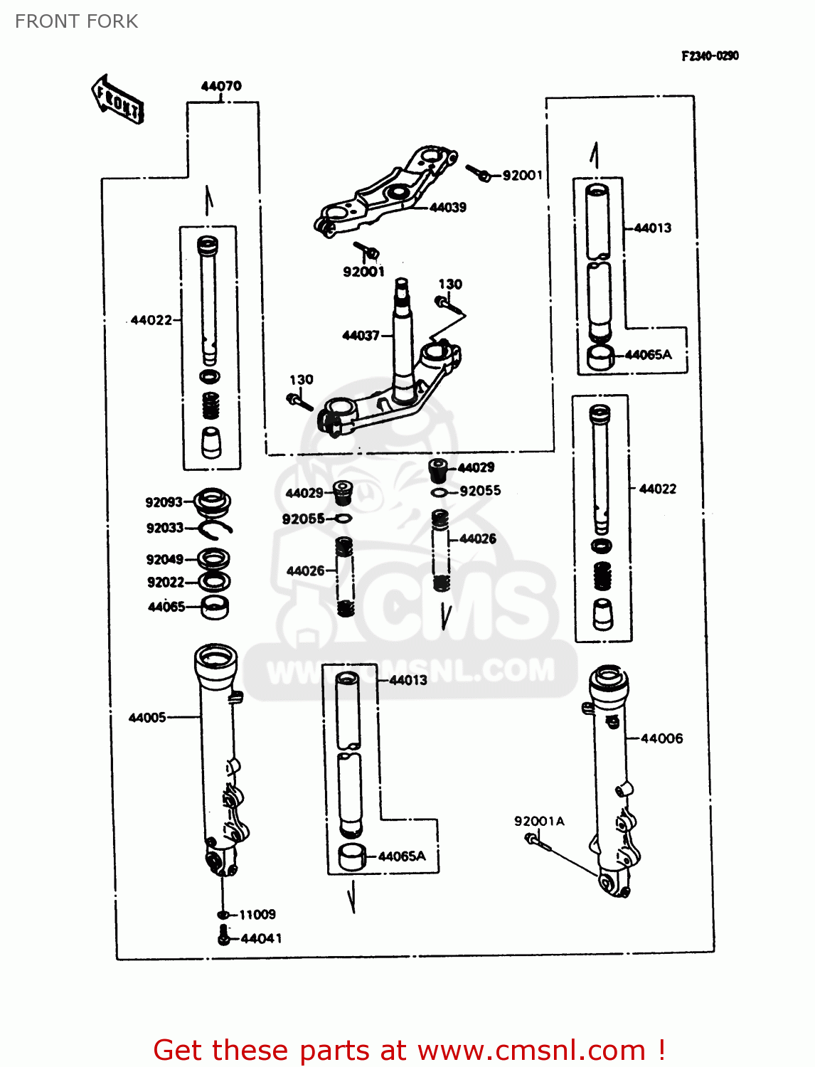 FRONT FORK ZX600C10 GPX600R 1997 FG