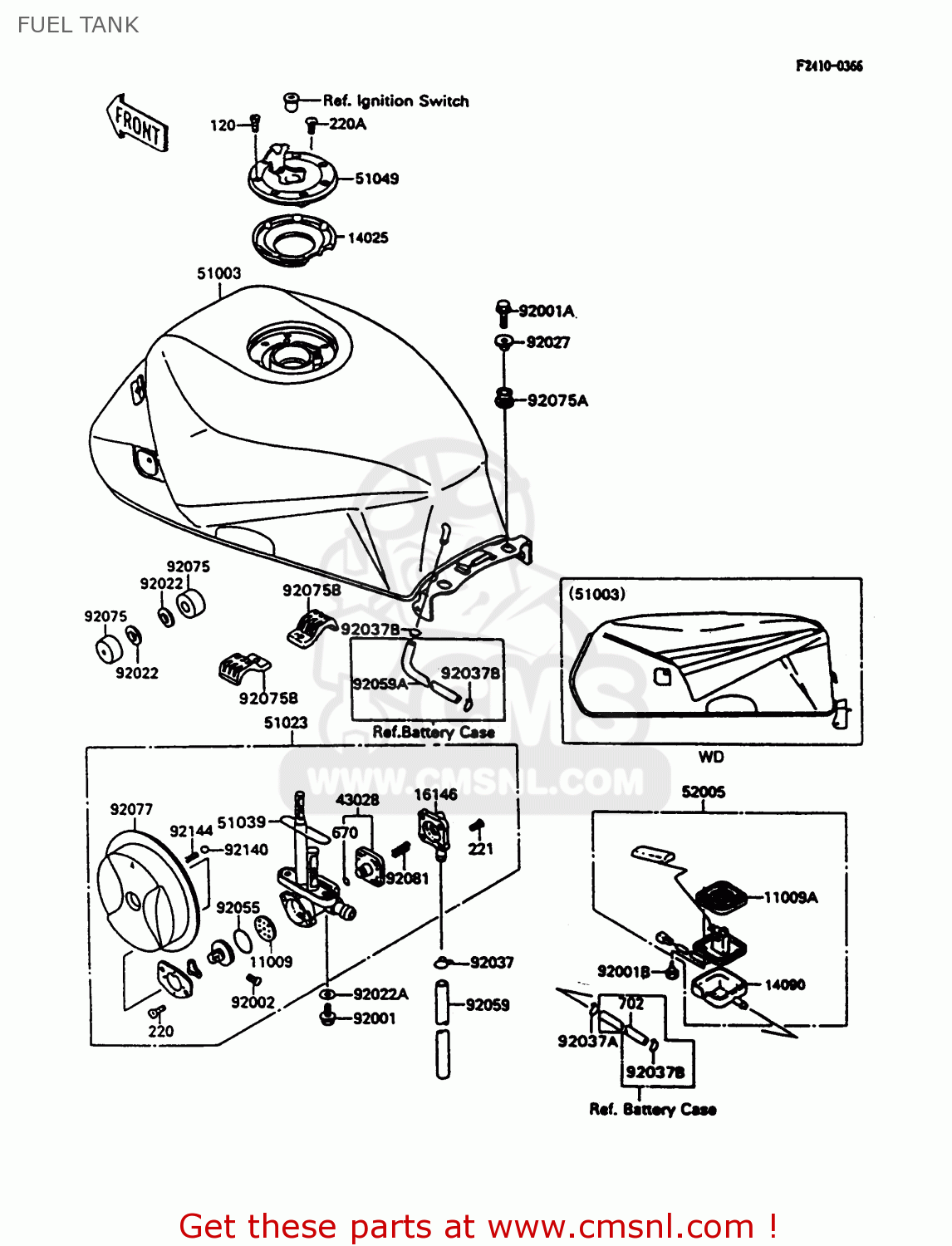 FUEL TANK ZX600C10 GPX600R 1997 FG