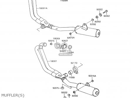 MUFFLER(S) - ZX600C10 GPX600R 1997 FG