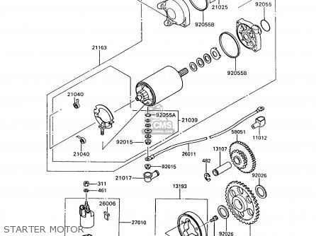 STARTER MOTOR - ZX600C10 GPX600R 1997 FG
