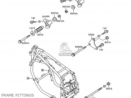 FRAME FITTINGS - ZX600C10 GPX600R 1997 FG