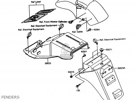FENDERS - ZX600C10 GPX600R 1997 FG