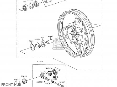 FRONT HUB - ZX600C10 GPX600R 1997 FG
