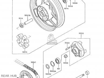 REAR HUB - ZX600C10 GPX600R 1997 FG
