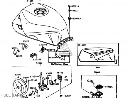 FUEL TANK - ZX600C10 GPX600R 1997 FG