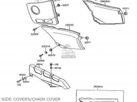 SIDE COVERS/CHAIN COVER - ZX600C10 GPX600R 1997 FG