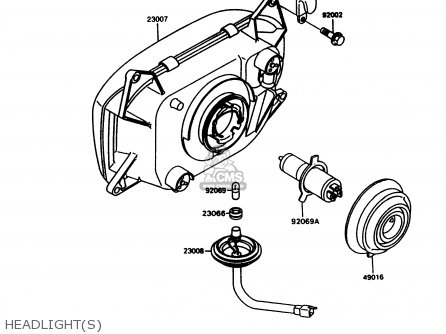 HEADLIGHT(S) - ZX600C10 GPX600R 1997 FG