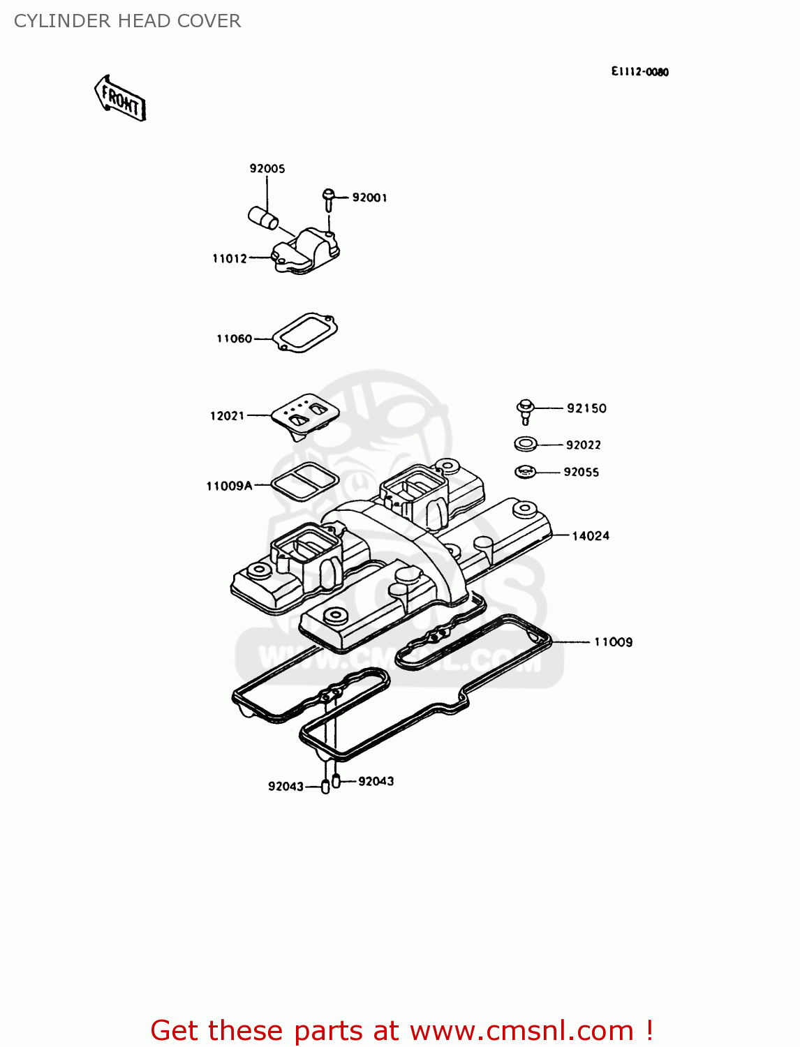 CYLINDER HEAD COVER ZX600C10 NINJA 600R 1997 USA CALIFORNIA