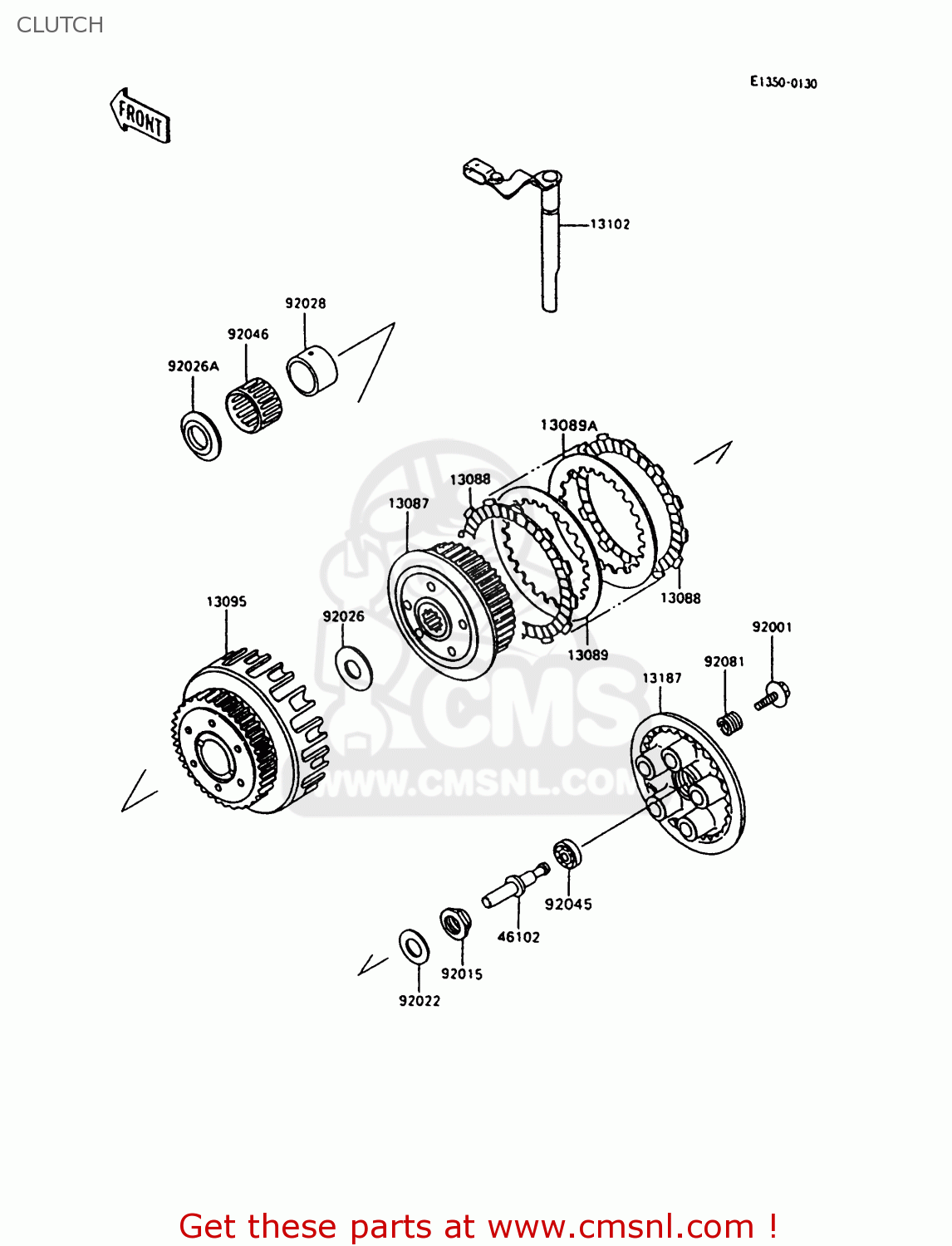 CLUTCH ZX600C10 NINJA 600R 1997 USA CALIFORNIA