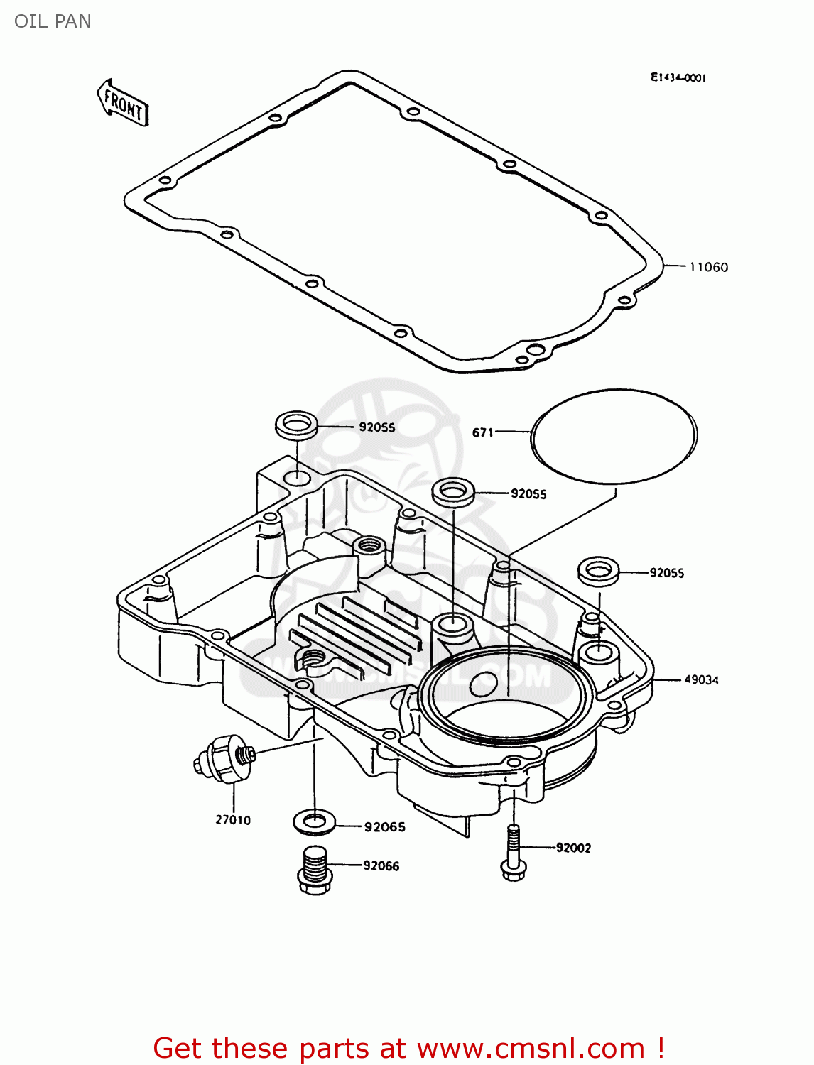 OIL PAN ZX600C10 NINJA 600R 1997 USA CALIFORNIA