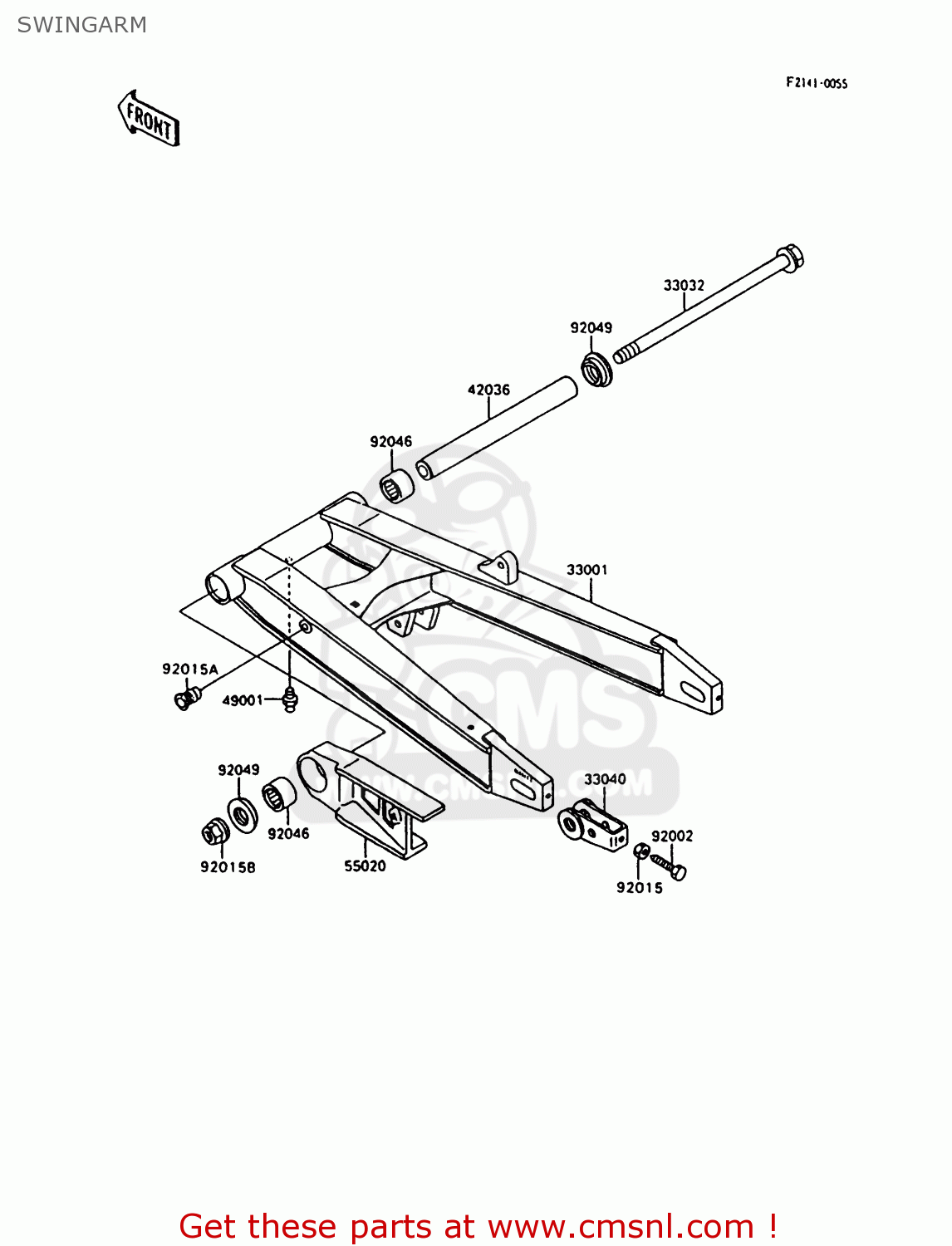SWINGARM ZX600C10 NINJA 600R 1997 USA CALIFORNIA